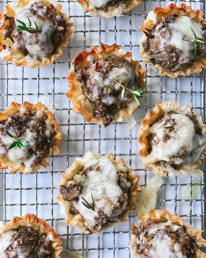 s 11 appetizers for new year s parties, Mushroom Goat Cheese Tartlets