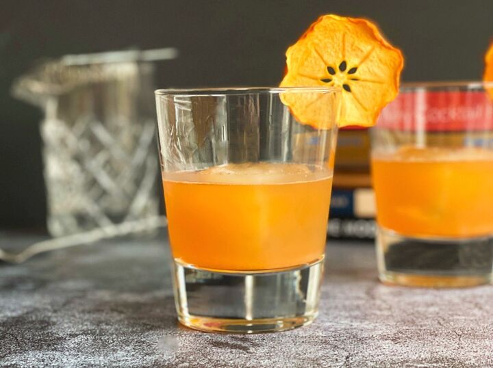 bourbon persimmon cocktail