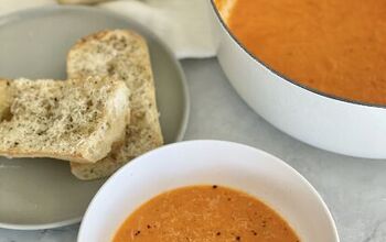 Roasted Tomato Soup With Parmesan Ciabatta Toast
