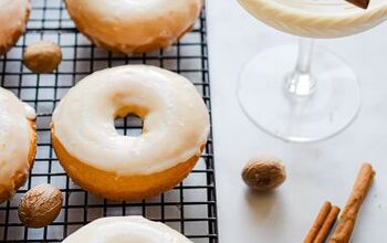Baked Eggnog Donuts- With An Eggnog Glaze!