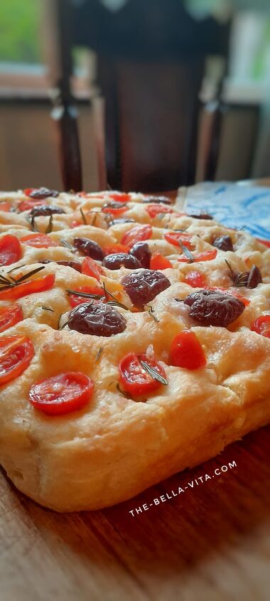 focaccia recipe easy authentic with olives tomatoes rosemary