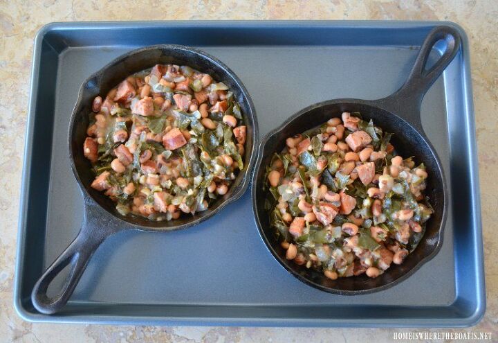 good luck new year cornbread skillet