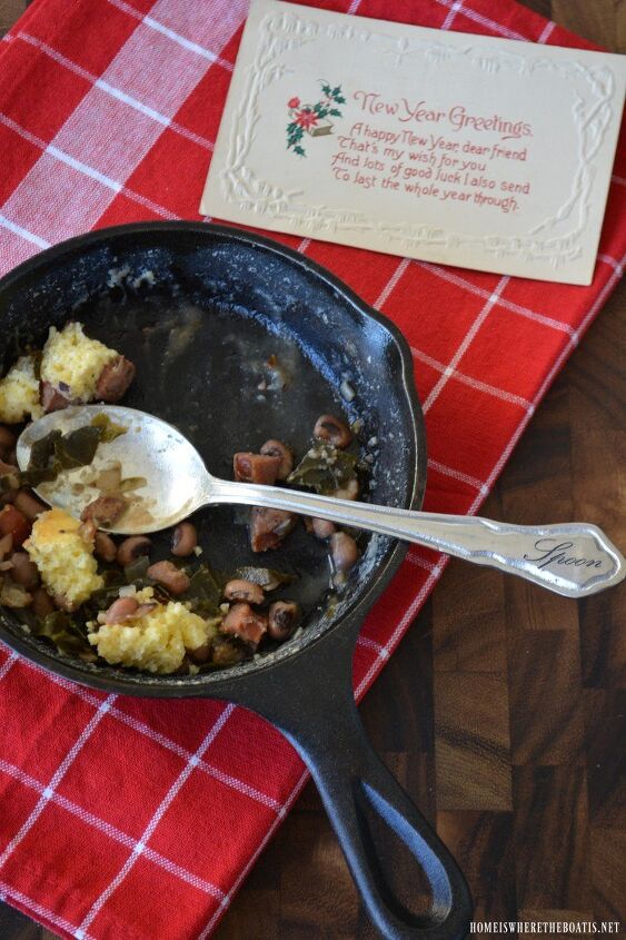 good luck new year cornbread skillet