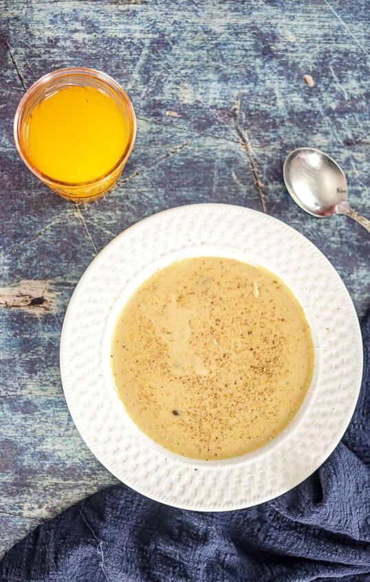 simply the best haitian plantain porridge how to make labouyi bann, Plantain Porridge Mango Juice for breakfast