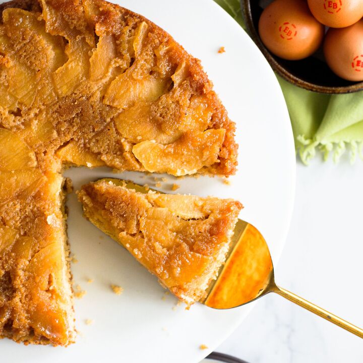 apple marzipan upside down cake