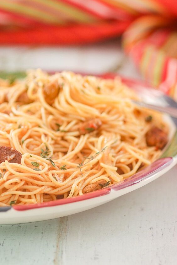 how to make haitian spaghetti with sausage or hot dogs