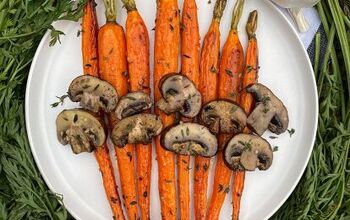 Roasted Garlic Carrots and Mushrooms With Thyme