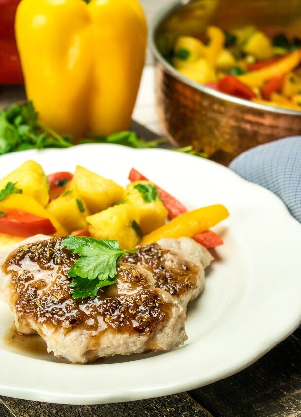 sweet and sour pork chops with peppers pineapple
