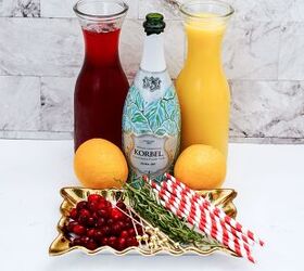 cranberry rosemary mimosas