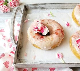 These sweet & fluffy donuts have the most delicious cherry-swirled glaze