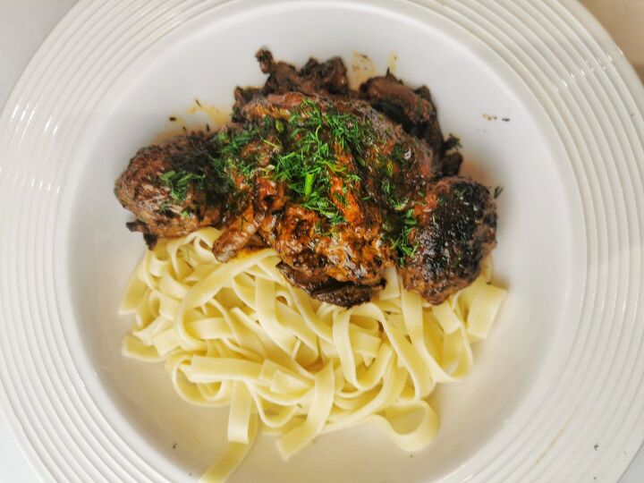 s 10 easy meatball recipes for any type of dish, Venison Meatball and Shiitake Mushroom Stroganoff