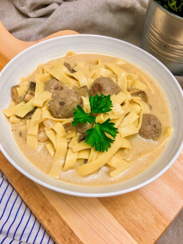 s 10 easy meatball recipes for any type of dish, Meatball Stroganoff Soup
