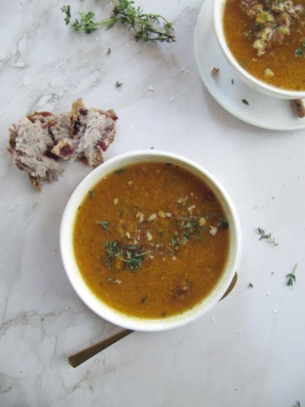 easy roasted butternut squash and pumpkin soup