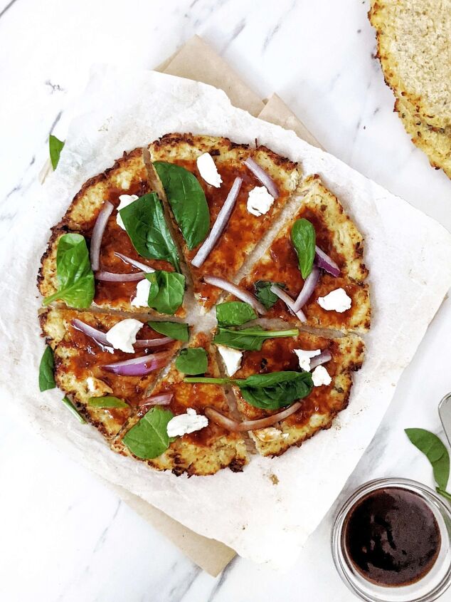 s 11 recipes that let you get creative with cauliflower, Hidden Cauliflower Chicken Crust Pizza
