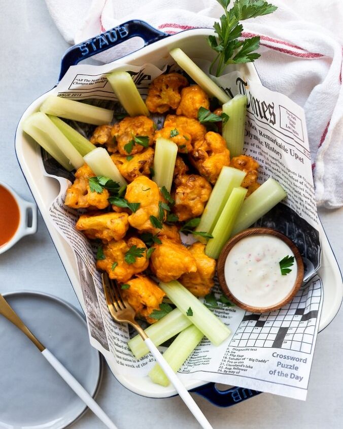 s 11 recipes that let you get creative with cauliflower, Air Fryer Cauliflower Buffalo Wings