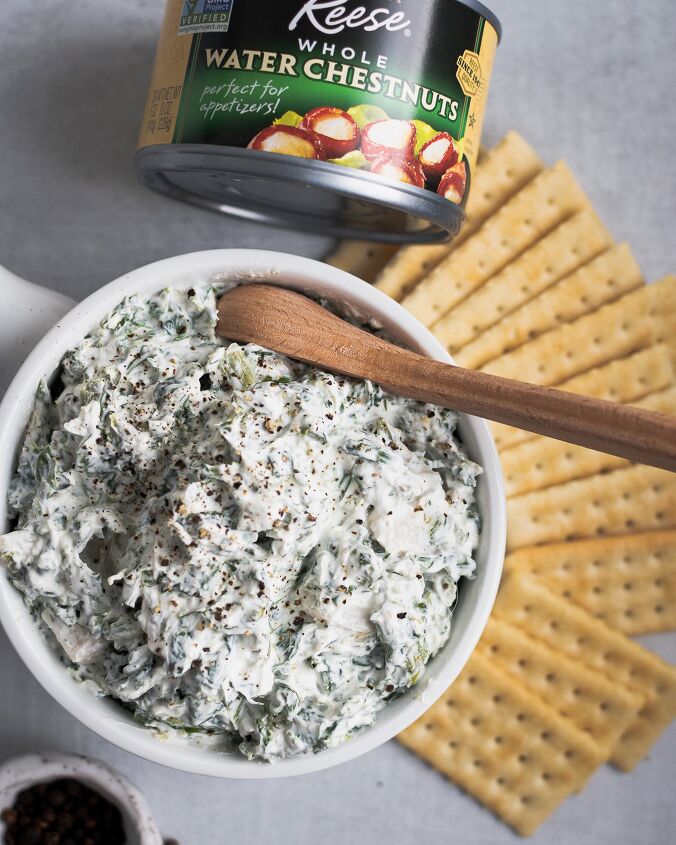 spinach dip with water chestnuts