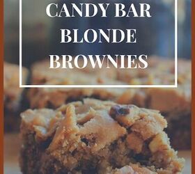 blonde brownies made with leftover chocolate candy