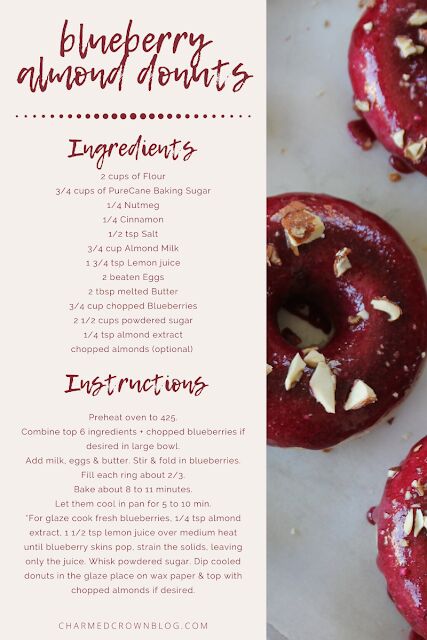 low carb blueberry almond donuts