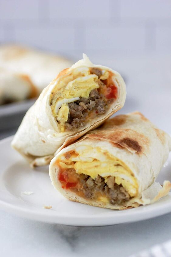 s 10 burritos and sandwich wraps that are amazingly delicious, Sausage Breakfast Burrito