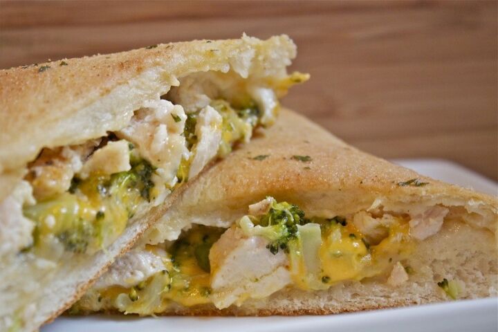 healthy broccoli cheddar chicken pocket