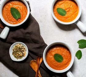 Vegan Roasted Butternut Squash Soup With Pumpkin and Carrots