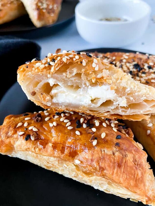 everything bagel cream cheese turnovers