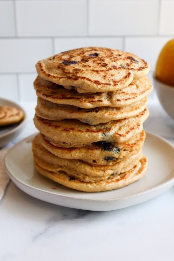blueberry lemon blender pancakes gluten free recipe