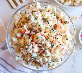 , Confetti Popcorn With Sprinkles White Chocolate