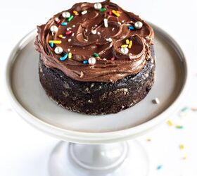 Mini Chocolate Cake for Two Without Eggs