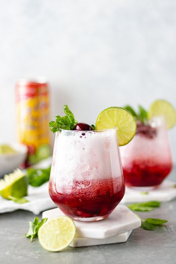 sparkling cherry lime mocktail crisp refreshing