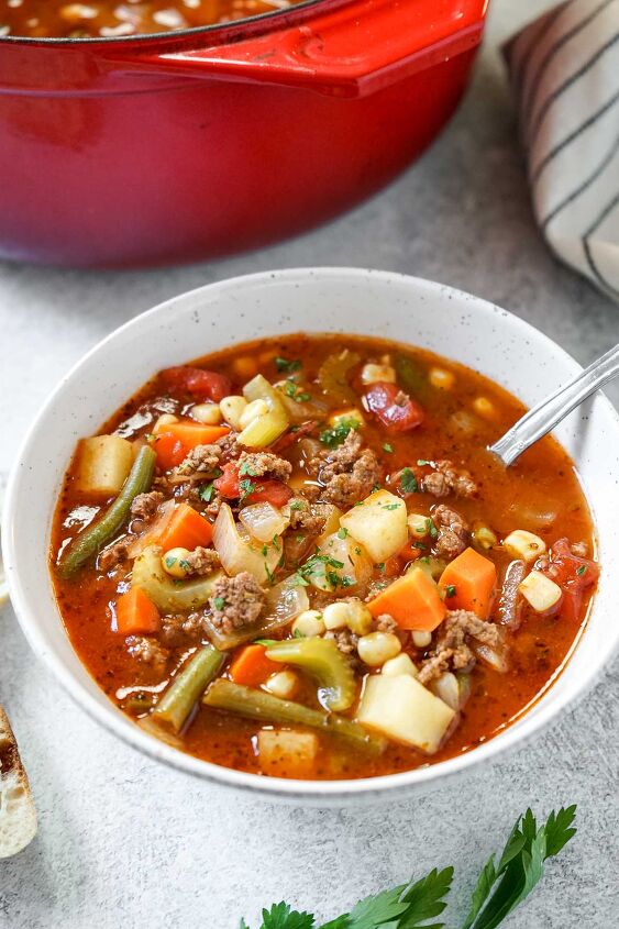 easy vegetable beef soup with v8 juice