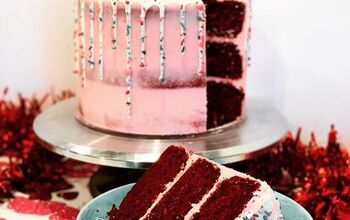 Valentine's Sprinkle Drip Cake