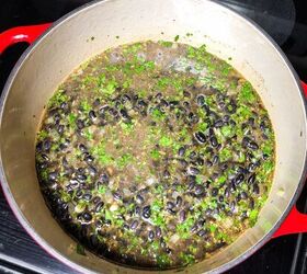 mexican black beans, Bring to a low boil then cover and simmer