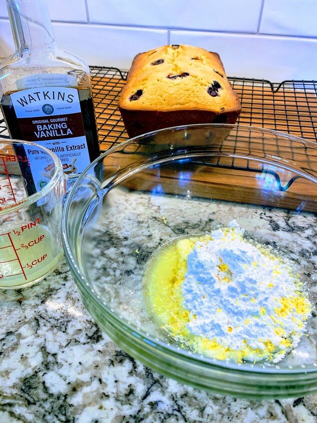 lemon blueberry loaf with lemon glaze