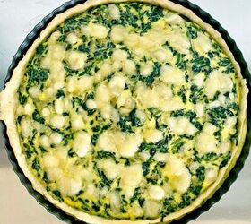 julia child s spinach quiche, Easy spinach quiche fully cooked