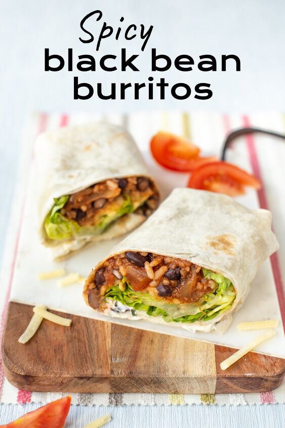 s 10 burritos and sandwich wraps that are amazingly delicious, Spicy Black Bean Burrito