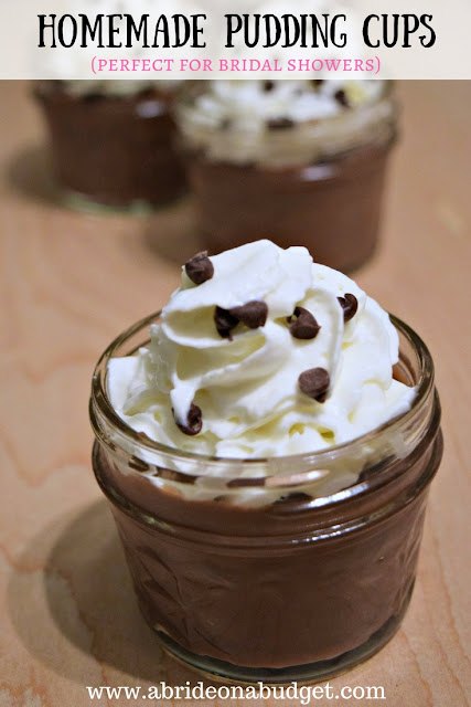 homemade pudding cups perfect for bridal showers