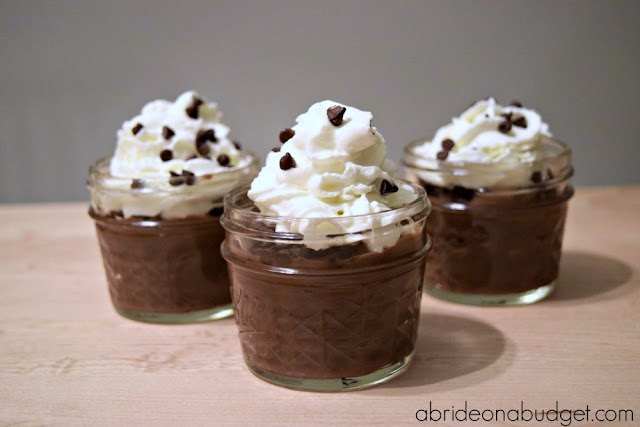homemade pudding cups perfect for bridal showers