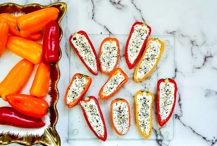 easy everything bagel cream cheese peppers