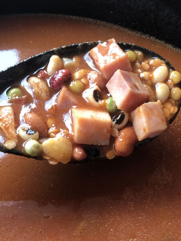 slow cooker bean and ham soup