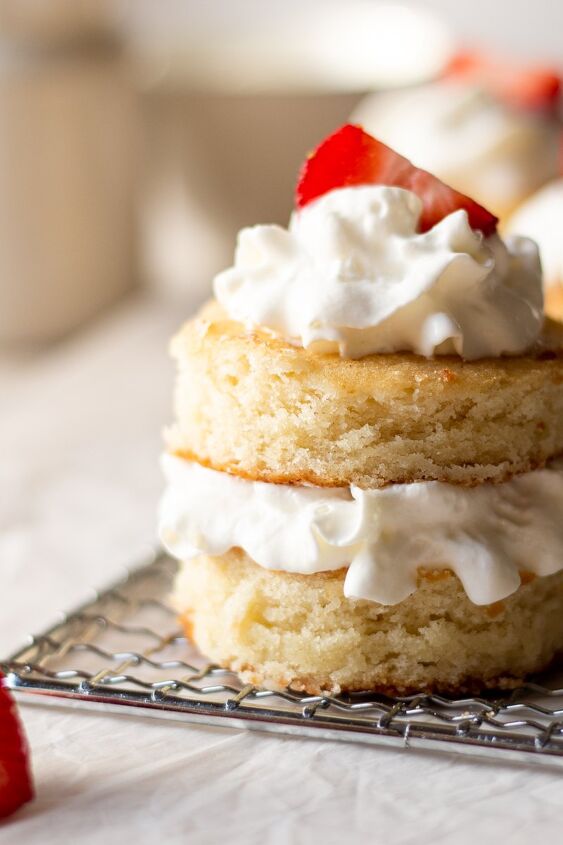 mini layered almond vanilla cake
