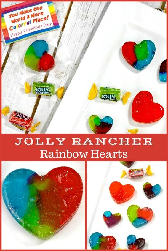 homemade rainbow hearts candy