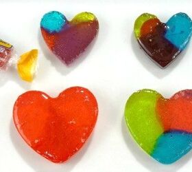 Homemade Rainbow Hearts Candy