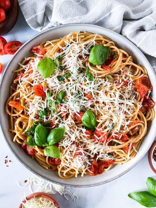 20 minute cherry tomato basil pasta