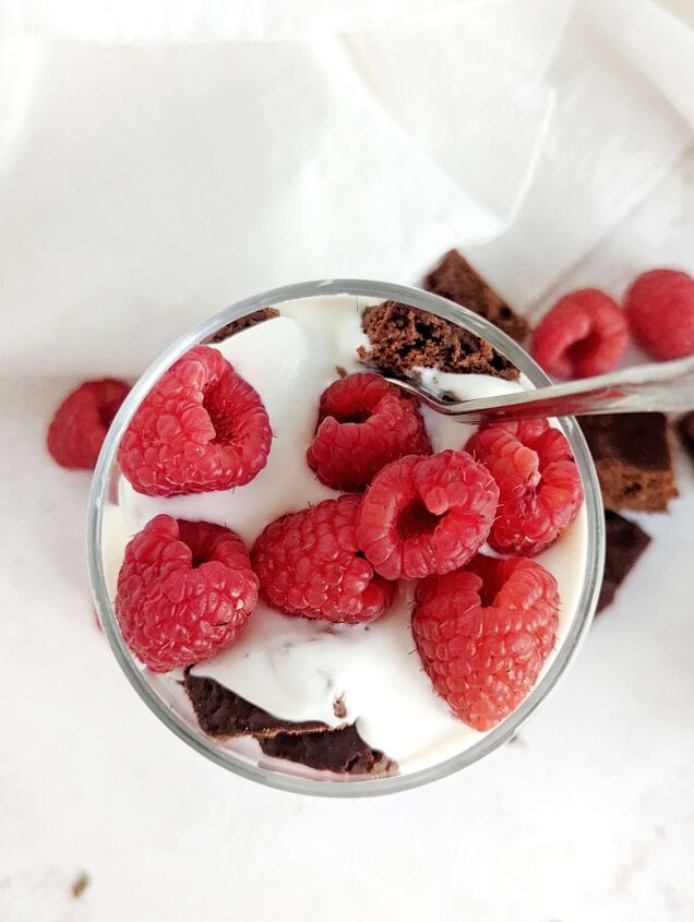 chocolate raspberry protein trifle easy and healthy