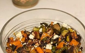 Maple Roasted Brussels Sprouts and Sweet Potato Salad