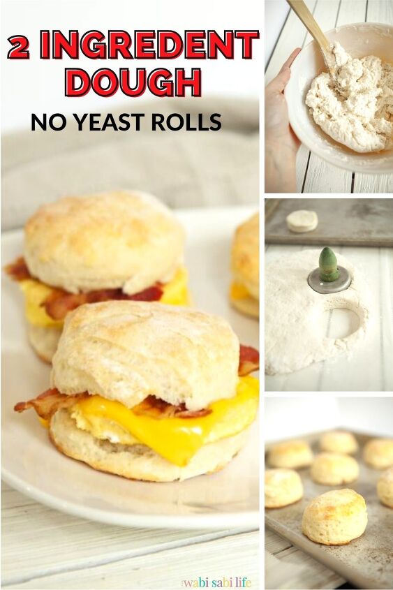 easy 2 ingredient dough rolls or biscuits