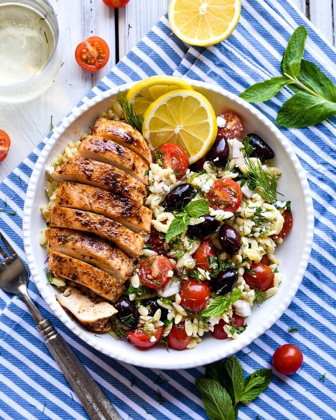 greek chicken orzo salad