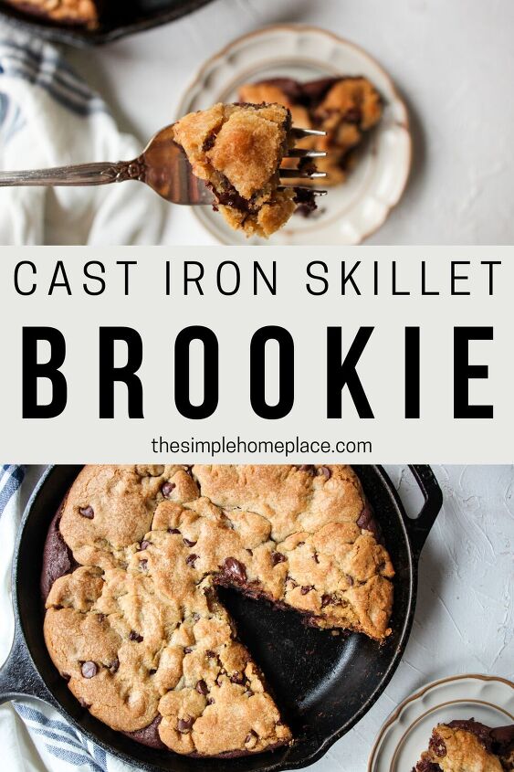 easy cast iron skillet brookie recipe