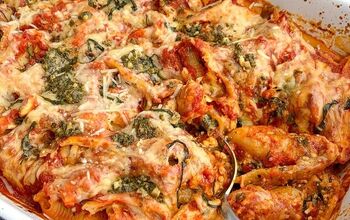 Cheesy Chicken Lasagna Stuffed Shells (No-Boil)
